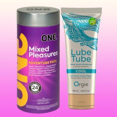 Набір ONE Mixed Pleasures 24 шт + LUBE TUBE COOL, 150 мл ORGIE SOS4409 фото