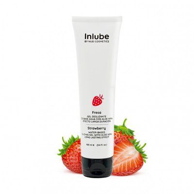 Съедобный лубрикант на водной основе вкус: клубника INLUBE, 100 мл Nuei (Испания) NU513376 фото