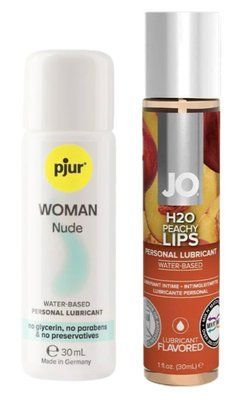 Набір лубрикантів pjur Woman Nude 30 мл + System JO Peachy Lips (30 мл) LB86 фото