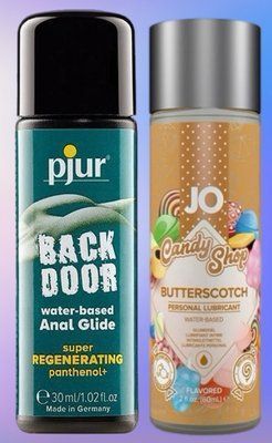 Набір лубрикантів pjur backdoor Regenerating 30 мл + System JO H2O Butterscotch (60 мл) LB518 фото