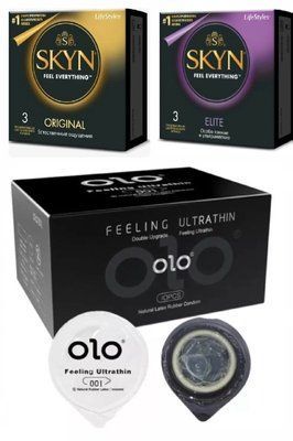 Набір: Skyn Original 3 шт. + Skyn Elite 3 шт. + OLO Feeling Ultrathin 10 шт. SOS11828 фото