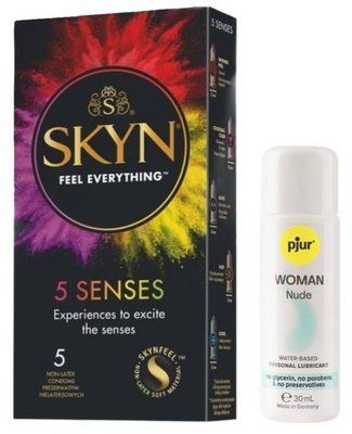 Комплект SKYN 5 Senses + Pjur Woman Nude 30 мл SOS13130 фото