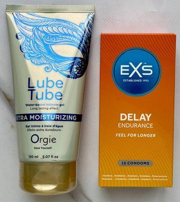 Комплект EXS Delay 12 шт - Лубрикант LUBE TUBE XTRA, 150 мл ORGIE SOS3261 фото