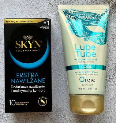 Набір SKYN Extra Lube (10 шт) + Лубрикант LUBE TUBE COOL, 150 мл ORGIE SOS2361 фото