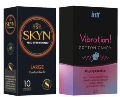 SKYN Large 10 шт + Intt Vibration Cotton Candy (15 мл) SOS7064 фото