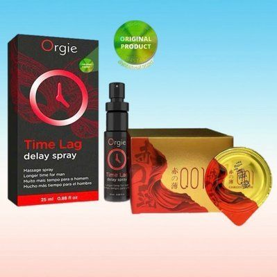 Пролонгатор для чоловіків Time Lag, 25 мл. ORGIE + 10 штук Olo Red Gold SOS6663 фото