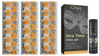 Комплект: EXS Delay 15 шт + Пролонгатор Orgie X-TRA TIME (15 мл) SOS11122 фото