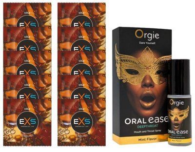EXS CRAZY COLA 10 шт + Orgie &ndash; Oral Ease Deepthroat Mint (15 мл) SOS14081 фото