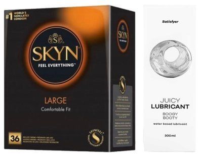 Набор Лубрикант Satisfyer Boogy Booty 300мл + SKYN Large 36 шт. SOS12730 фото