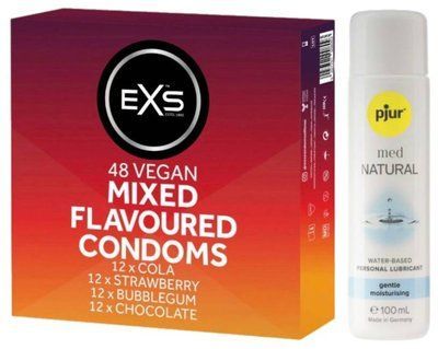 Набір EXS Mixed Flavoured (48 шт) + pjur MED Natural Glide 100 мл SOS13430 фото