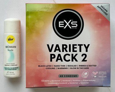 Комплект EXS Mixed Variety Pack 2, 48 шт + Лубрикант pjur Woman Nude 30 мл SOS3211 фото