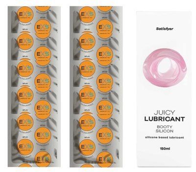 Комплект: EXS Delay 10 шт. + Лубрикант Satisfyer Booty Silicon 150 мл SOS11373 фото