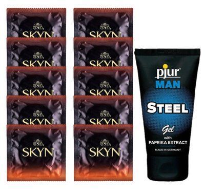 Комплект Skyn Warming 10 шт + pjur MAN Steel Gel (50 мл) SOS14432 фото