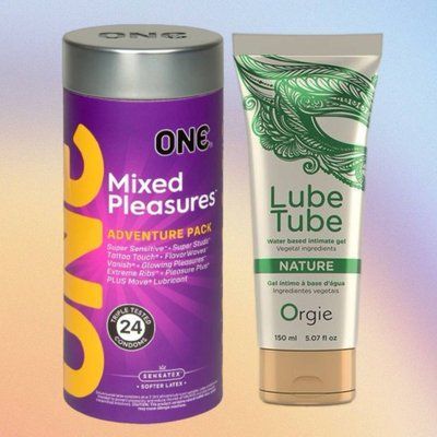 Набір ONE Mixed Pleasures 24 шт + LUBE TUBE NATURE , 150 мл ORGIE SOS4410 фото
