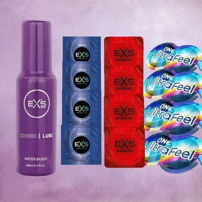 Комплект 18 штук EXS+ONE - Лубрикант EXS Chocolate Lube, 100 мл SOS4767 фото