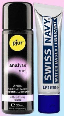 Набір лубрикантів pjur analyse me! Relaxing jojoba silicone 30 мл + Swiss Navy Water-Based 10 мл LB668 фото