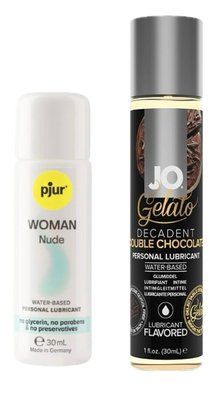 Набір лубрикантів pjur Woman Nude 30 мл + System JO Double Chocolate (30 мл) LB87 фото