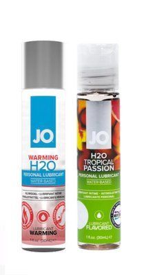 Набір лубрикантів System JO H2O WARMING (30 мл) + System JO H2O Tropical Passion (30 мл) LB201 фото