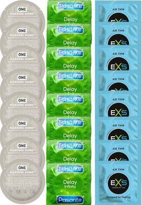 Набор 24 шт ONE Pleasure Dome + Delay Infinity + EXS Air Thin SOS7365 фото