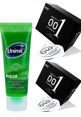 OLO Feeling Ultrathin 10х2 (20 шт) та Лубрикант Unimil Aqua Aloe 80 мл у подарунок SOS516 фото