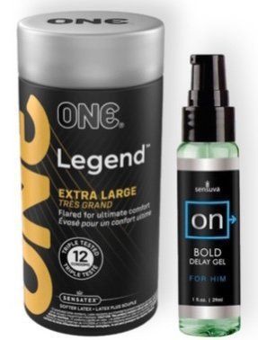 Набор из 12 шт ONE Legend Extra Large + Пролонгатор Sensuva - ON Bold (29 мл) SOS9060 фото