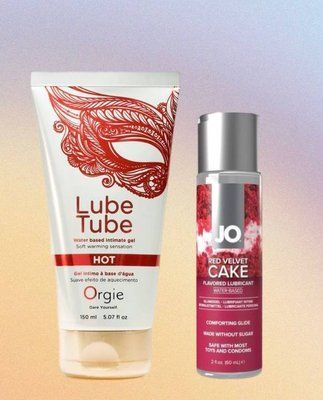 Набір - Лубрикант ORGIE LUBE TUBE HOT, 150 мл та Лубрикант System JO H2O &mdash; Red Velvet Cake 60 мл LB34 фото