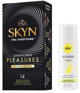 Набор Skyn ​​Unknown Pleasures 14 шт + pjur Woman Vegan 30 мл SOS13381 фото