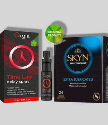 SKYN Extra Lube 24 шт + Пролонгатор Time Lag, 25 мл. ORGIE SOS5678 фото