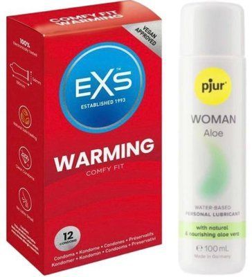 Набір EXS Warming (12 шт) + pjur Woman Aloe 100 мл SOS13481 фото