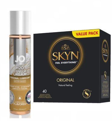 Комплект: SKYN ORIGINAL 40 шт. + Лубрикант System JO Vanilla Cream SOS11274 фото