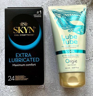 Набір SKYN Extra Lube (24 шт) + Лубрикант LUBE TUBE COOL, 150 мл ORGIE SOS2362 фото