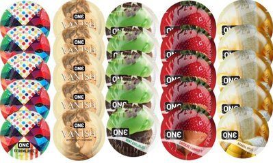 Набір з 25 шт One Extreme ribs + ONE 𝐕𝐀𝐍𝐈𝐒𝐇 + ONE Mint Chocolate + ONE Chocolate Strawberry + ONE Banana Split SOS8259 фото
