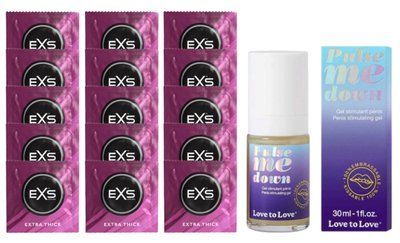 Комплект EXS Extra Thick 15 шт + Love To Love Pulse Me Down SOS14724 фото