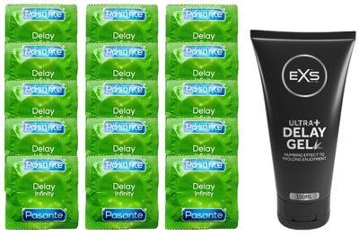 Комплект: Pasante Delay 15 шт + Пролонгатор EXS Delay Gel Ultra+ (100 мл) SOS11073 фото