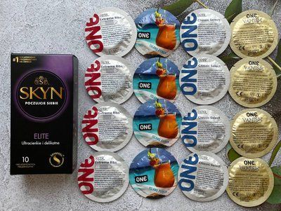 Комплект 26 штук SKYN Elite + ONE Extreme Ribs, Classic, Flavor Waves, Vanish SOS2312 фото