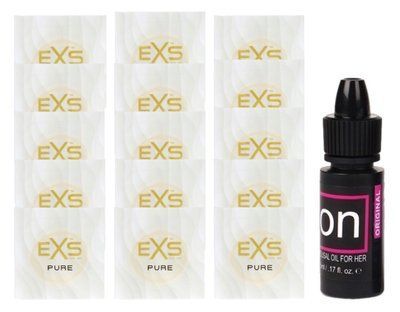 Комплект EXS Pure15 шт + Sensuva ON Arousal Oil for Her Original (5 мл) SOS14834 фото