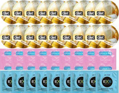 Набор 36 шт ONE Banana Split + Pasante Extra Sensitive + EXS Air Thin SOS7763 фото