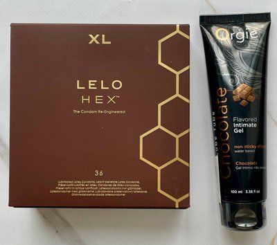 Комплект LELO HEX Respect XL 36 шт - Лубрикант ORGIE LUBE TUBE шоколад, 100 мл SOS2912 фото