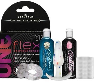 Комплект 3 шт ONE Flex + Набір Doc Johnson GoodHead - Party Pack - 5 Piece Kit SOS6183 фото
