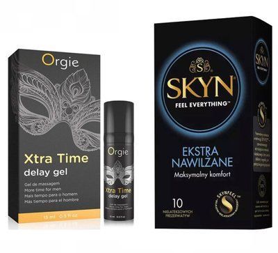 Гель для чоловіків ORGIE X-TRA TIME, 15 мл та SKYN Extra Lube &ndash; 10 шт SOS766 фото