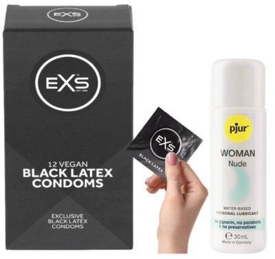 Комплект EXS Black Latex (12 шт) + Pjur Woman Nude 30 мл SOS13581 фото