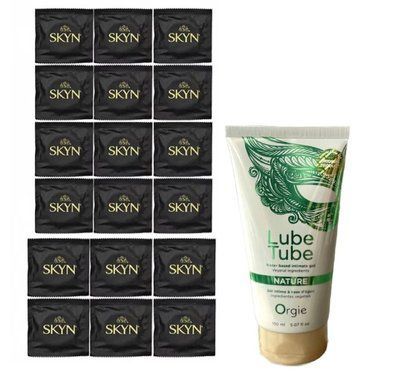 SKYN ORIGINAL 18 шт та Лубрикант ORGIE LUBE TUBE NATURE, 150 мл SOS866 фото