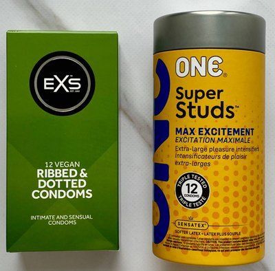 Комплект ONE Super Studs 12 шт - EXS Ribbed & Dotted 12 шт SOS3162 фото