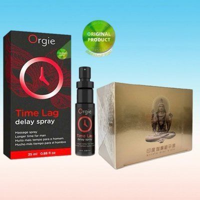 Пролонгатор для чоловіків Time Lag, 25 мл. ORGIE + OLO Gold Budda 10 шт SOS6664 фото