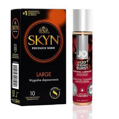SKYN Large 10 шт + Лубрикант System JO H2O &mdash; Cherry Burst(30 мл) SOS4818 фото