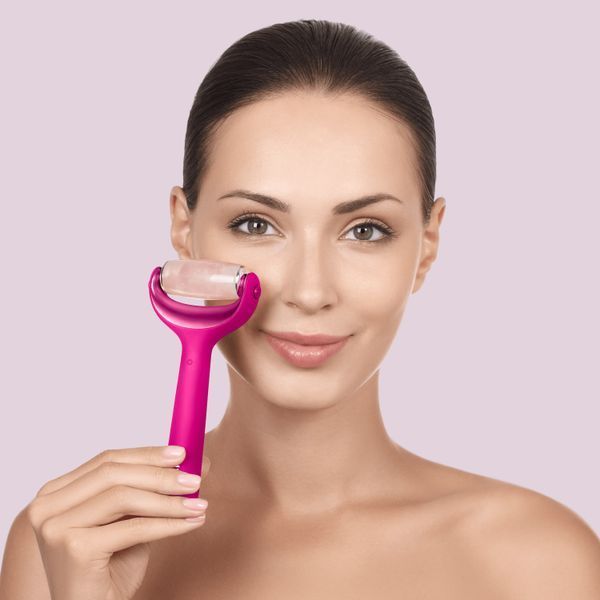 Роллер для игловой мезотерапии лица и тела GESKE MicroNeedle Face&Body Roller 9в1 magenta HB0208 фото