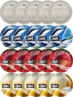 Набір з 20 шт 𝐎𝐍𝐄 𝐏𝐥𝐞𝐚𝐬𝐮𝐫𝐞 𝐃𝐨𝐦𝐞 + ONE Fresh Mint + ONE Chocolate Strawberry + ONE Banana Split SOS8215 фото