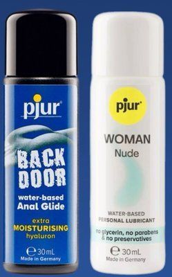 Набір лубрикантів pjur backdoor Comfort water glide 30 мл + pjur Woman Nude 30 мл LB207 фото
