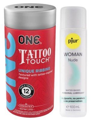 Набор ONE Tattoo Touch Pack 12 шт. + Лубрикант Pjur Woman Nude 100 мл SOS13037 фото