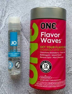 Комплект ONE Flavor Waves 12 шт - Лубрикант System JO H2O ORIGINAL (30 мл) SOS2668 фото